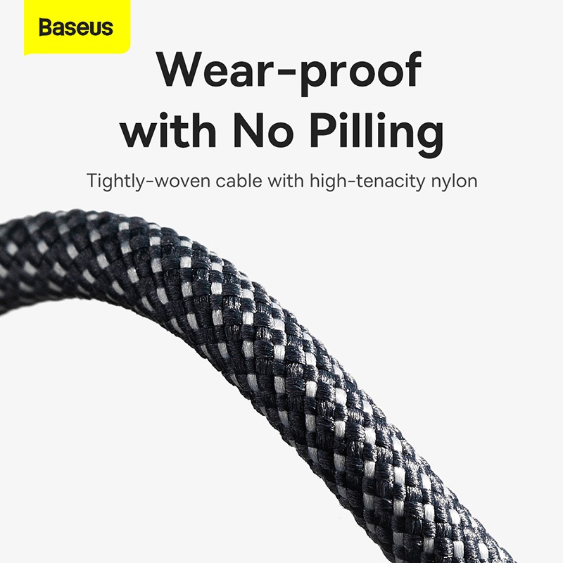 Dây cáp sạc nhanh BASEUS 100W 6A USB Type C dành cho Huawei Xiaomi Mi 10 - Hình ảnh 4