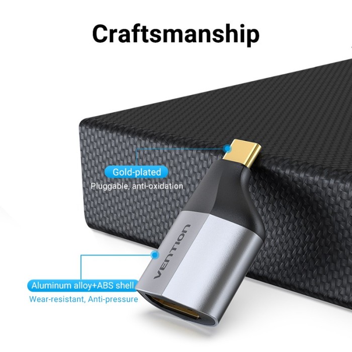 Bộ chuyển đổi video Vention HDMI 2.0 4K 60Hz hợp kim nhôm hỗ trợ 18Gbps Type-C hỗ trợ giao diện HDMI, tay camera HDTV máy quay phim - Hình ảnh 9
