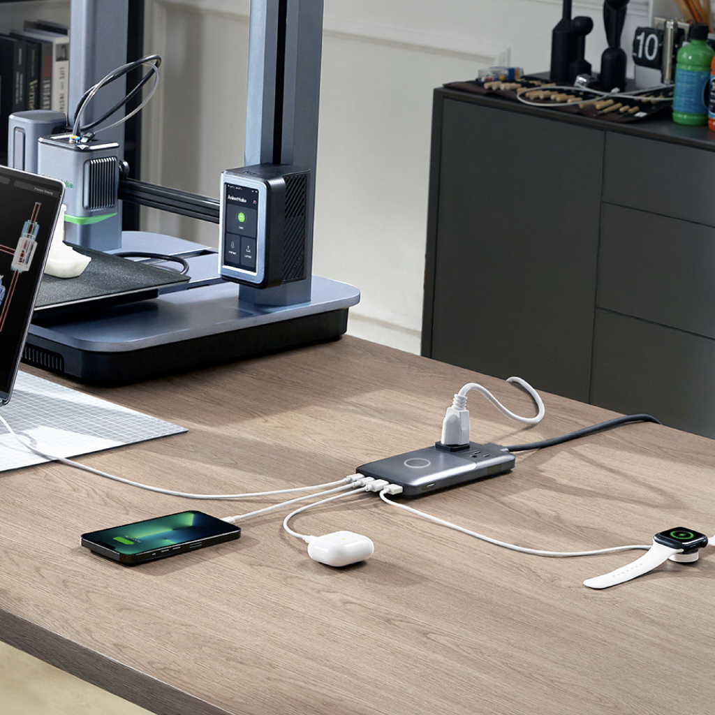 Trạm sạc đa năng Anker 727 GaNPrime 100W 2 cổng USB-C, 2 cổng USB-A và 2 ổ cắm AC sạc cùng lúc 6 thiết bị - A9126 - Hình ảnh 4