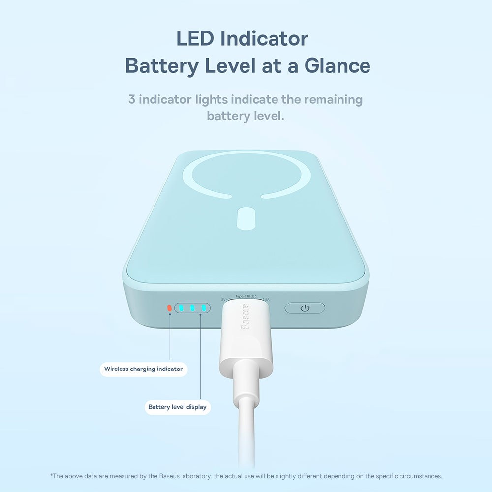 Pin sạc dự phòng không dây BASEUS 10000mah mini có nam châm thích hợp cho phone - Hình ảnh 6