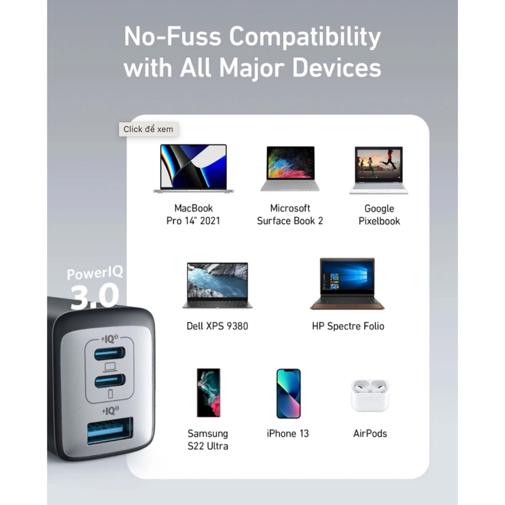 Củ Sạc ANKER 735 Nano II GaN Prime 65W - 3 cổng 2USB-C & 1USB-A - A2667 - Hình ảnh 6