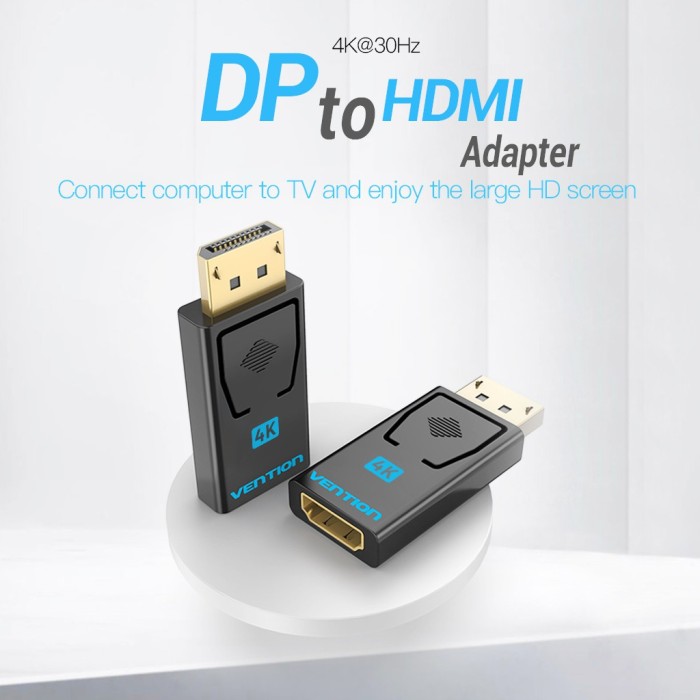 Bộ chuyển đổi DP sang HDMI Vention Hỗ Trợ 4K mạ vàng Đầu chuyển đổi DisplayPort to HDMI cho máy tính xách tay - Hình ảnh 2