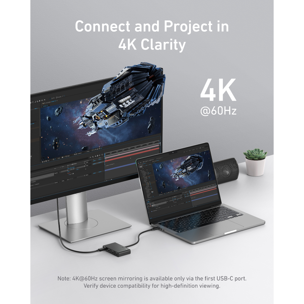 Hub chuyển đổi ANKER 4-in-1 USB C- Sang 4 cổng USB-C - A8340 - Hình ảnh 3