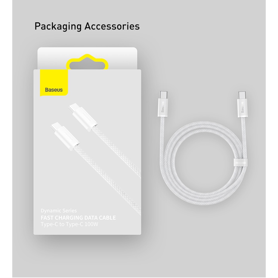 Dây cáp sạc nhanh PD Baseus 100W từ Type-C sang Type-C tiện dụng cho Phone 15 Macbook Pro iPad Xiaomi Samsung - Hình ảnh 9