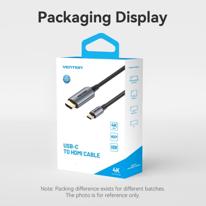 Cáp HDMI chuyển đổi Vention Type-C sang HDMI UHD 4K 60Hz bằng kim loại - Hình ảnh 7