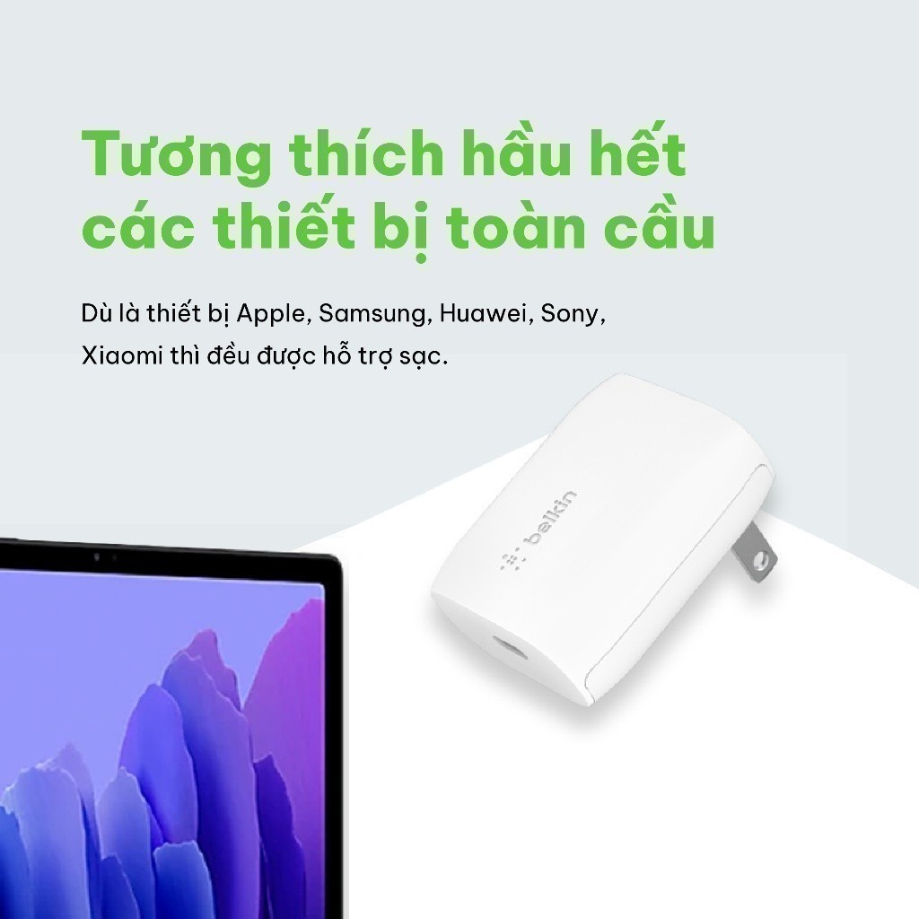 Sạc BOOST↑CHARGE Belkin 20W USB C PD - Hình ảnh 2