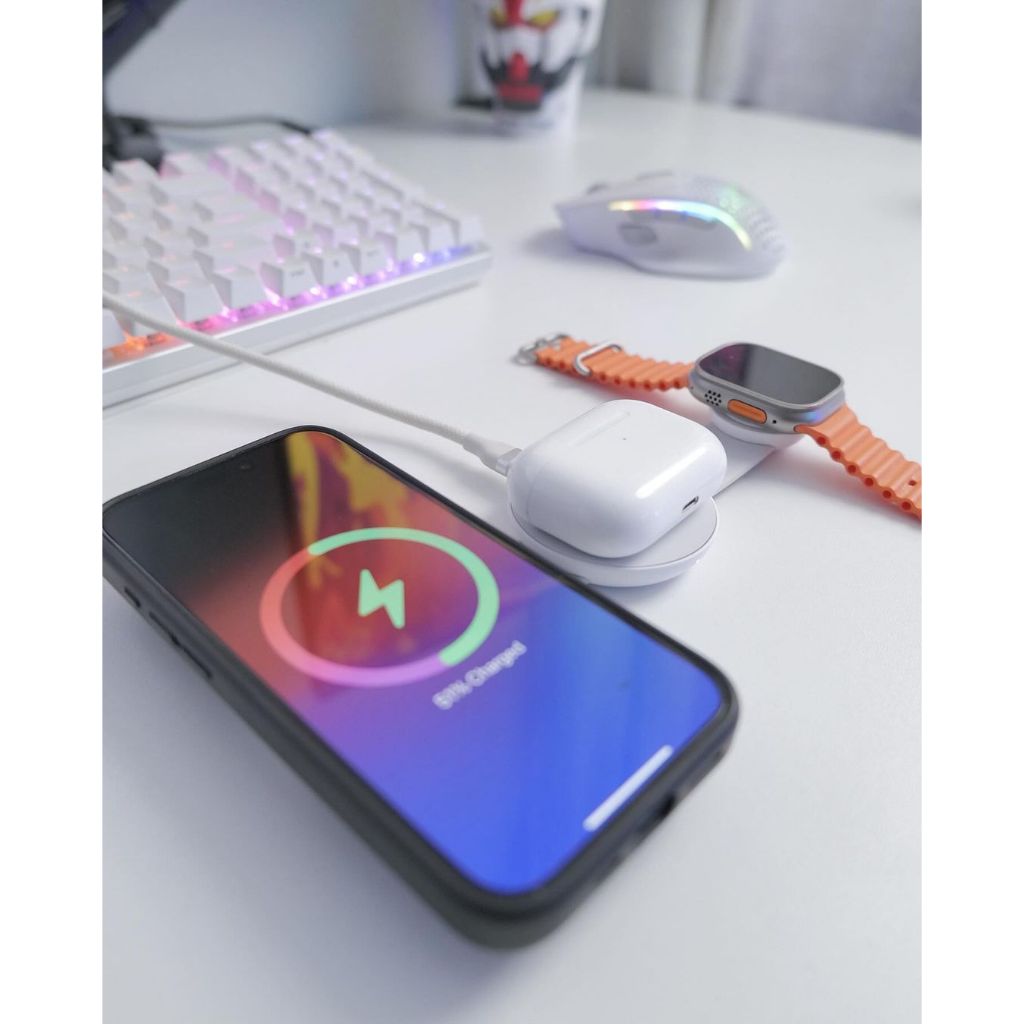 Đế sạc Anker MagGo UFO 1C 15W (3-in-1, Foldable Pad, with Adapter and USB-C cable) - B25M8 - Hình ảnh 5