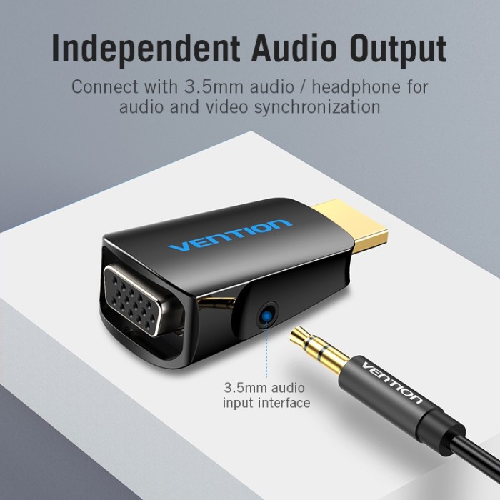 Bộ Chuyển Đổi VGA Vention HDMI Sang VGA Mạ Vàng 1080P Cho PC TV Xbox Máy Chiếu - Hình ảnh 6
