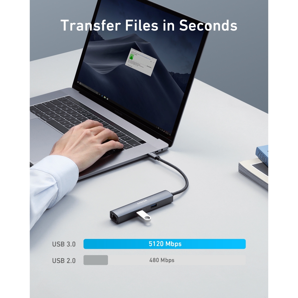 Hub cổng chuyển đổi ANKER 533 PowerExpand+ USB-C Ethernet 5-in-1 - A8338 - Hình ảnh 2