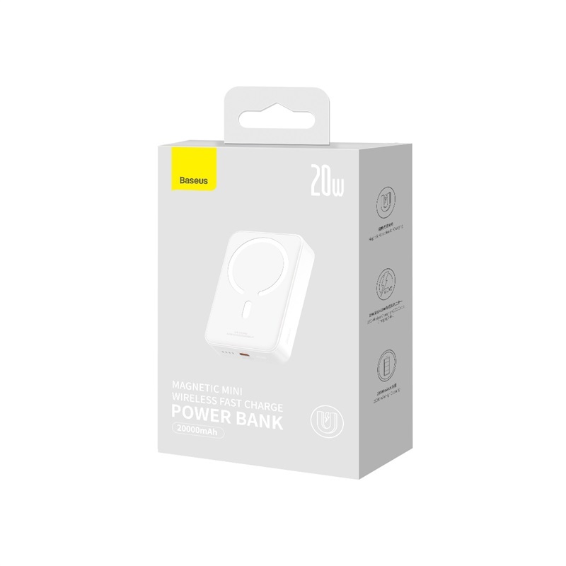 Sạc dự phòng BASEUS 20000mah mini không dây có nam châm tự động bật / tắt thích hợp cho phone 15 14 13 12 pro max - Hình ảnh 8