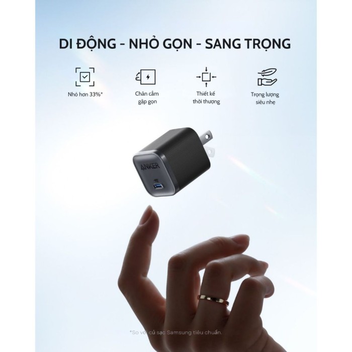 Củ sạc nhanh Anker Nano 45W - 1 cổng USB-C cho Samsung/iP15,16 series/ Macbook (GaN, ActiveShield) - A2692 - Hình ảnh 2