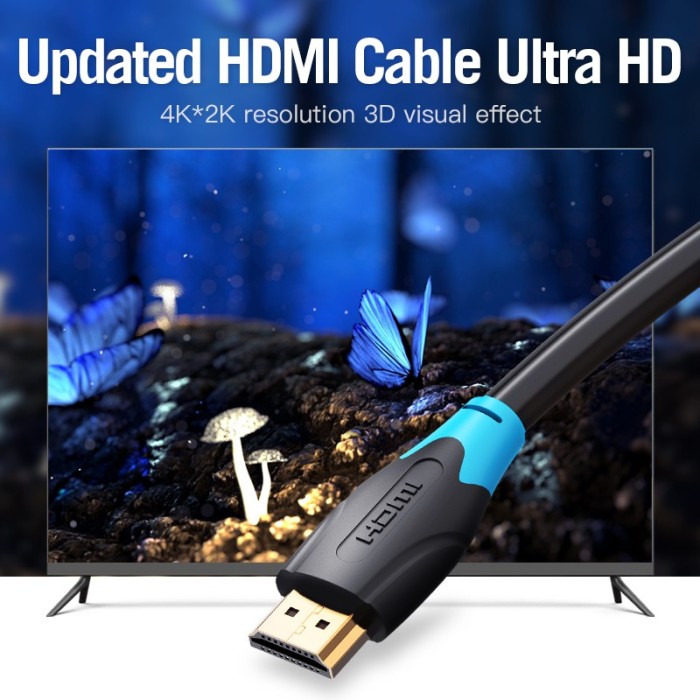 Cáp HDMI Vention 4K/60HZ HDMI 2.0 3D dành cho TV LCD/màn hình máy chiếu HD 1080p PS4/3 Xbox/máy tính bàn - Hình ảnh 5
