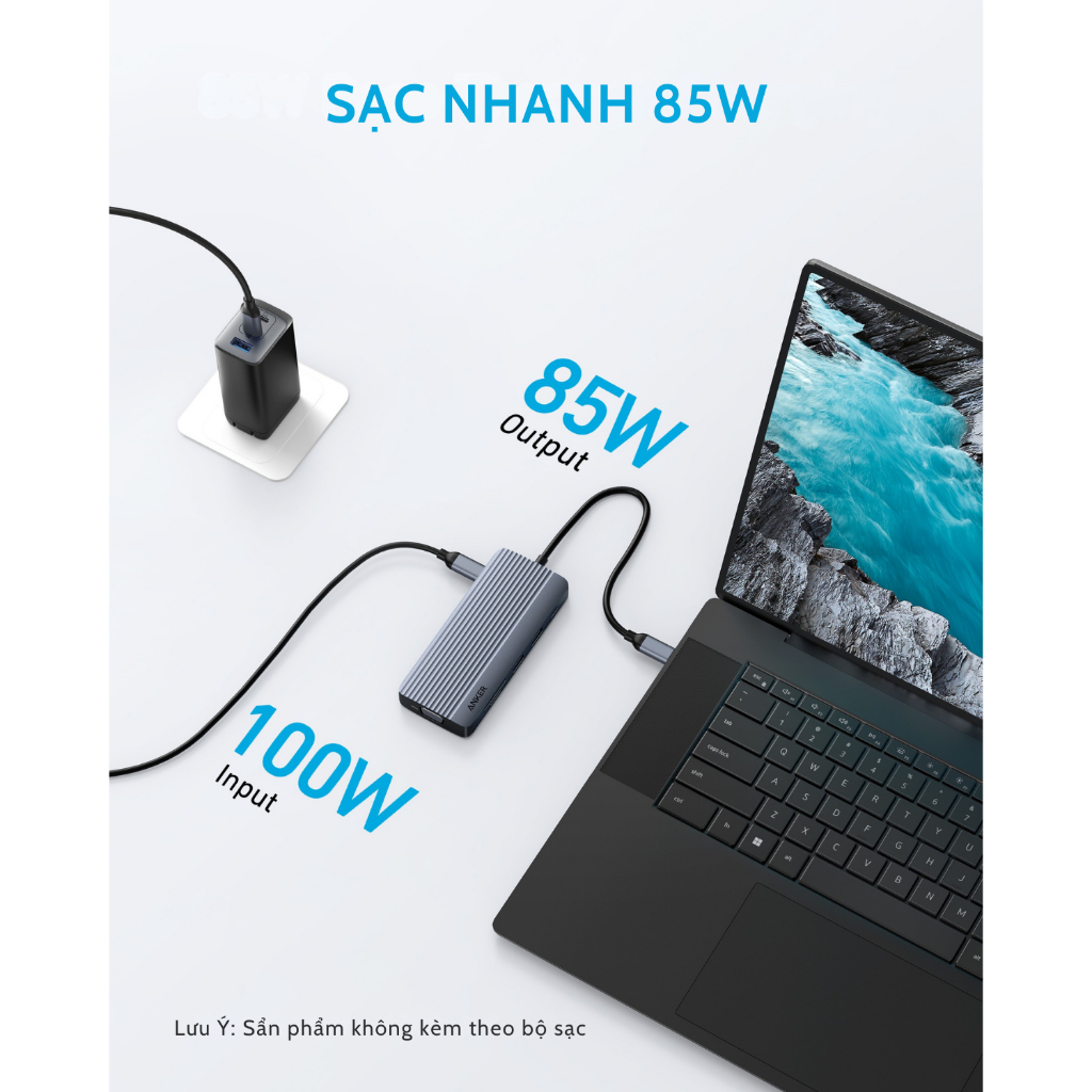 Hub chuyển đổi ANKER USB C 10-in-1- Màn hình kép 4K HDMI - A83C2