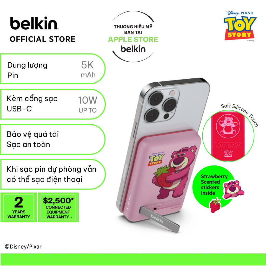 Pin sạc dự phòng không dây Belkin BOOSTCHARGE Magnetic phiên bản đặc biệt Losto/Mickey