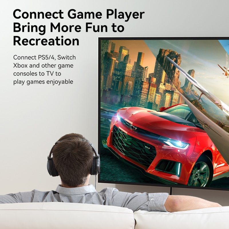 Vention Cáp HDMI Tốc Độ Cao 4K 60Hz 30Hz 18Gbps 3D Cho PS3 / 4 / 4 pro Nintendo Switch TV - Hình ảnh 4