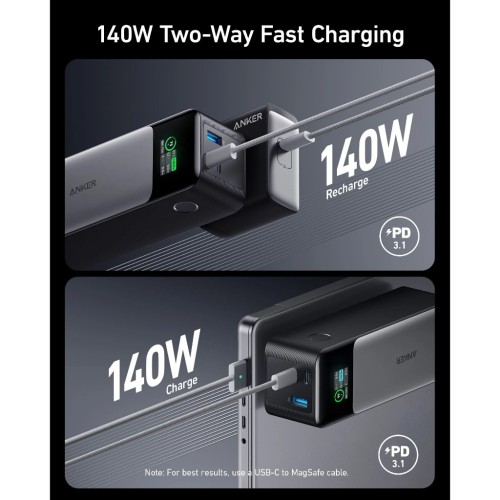 [chỉ giao TP HCM] Pin Dự Phòng ANKER 737 GaN Prime 24000mAh 140W | 3 cổng 2C1A  Sạc nhanh Smartphone Laptop - A1289