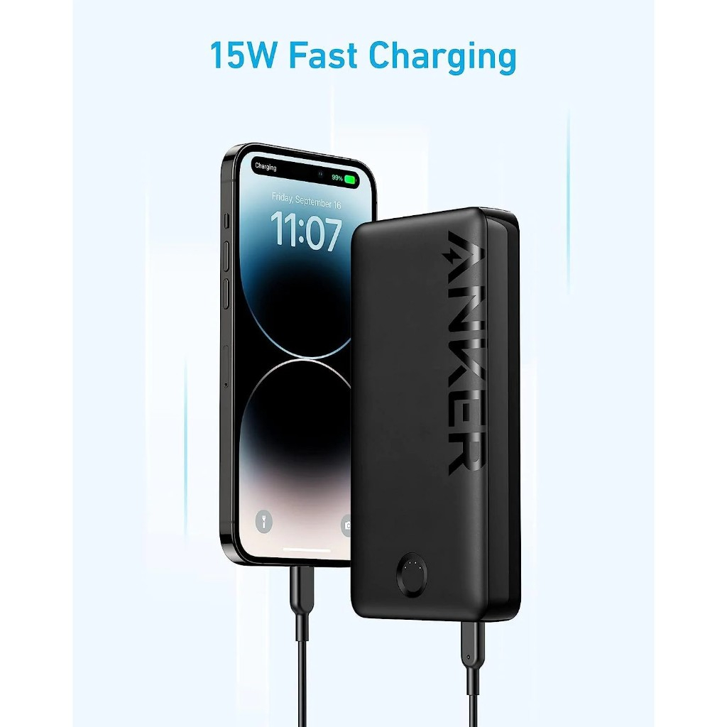 Pin Sạc Dự Phòng ANKER 325 Powercore II 20000mAh 15W - 2 cổng sạc (1USB-C & 1USB-A) - A1286 (màu trắng) - Hình ảnh 5
