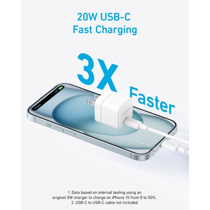 Củ sạc nhanh Anker 20W 312 PowerPort III PD Cube - 1 cổng USB-C - Chân gập nhỏ gọn thích hợp cho iPhone iPad - A2149 - Hình ảnh 2