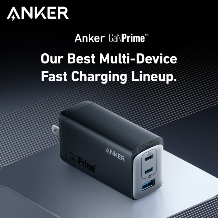 [Củ 120W] Dành cho Laptop | Củ Sạc nhanh Anker 3 cổng 2C1A 737 GaNPrime - 120W -  Hỗ trợ GaN, PowerIQ - A2148 - Hình ảnh 3
