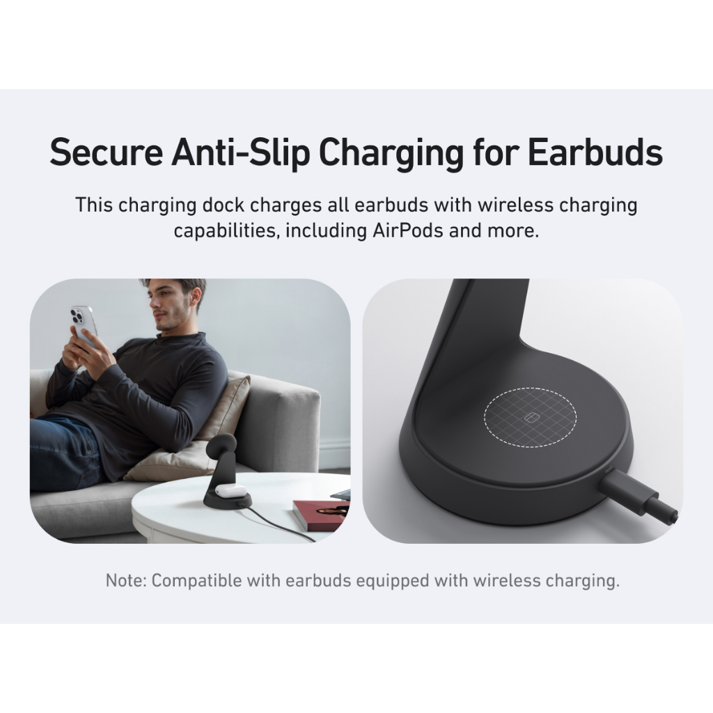 Đế sạc Anker MagGo 1C 15W (2-in-1 Dock Stand, with USB-C cable) - A25M7 - Hình ảnh 5